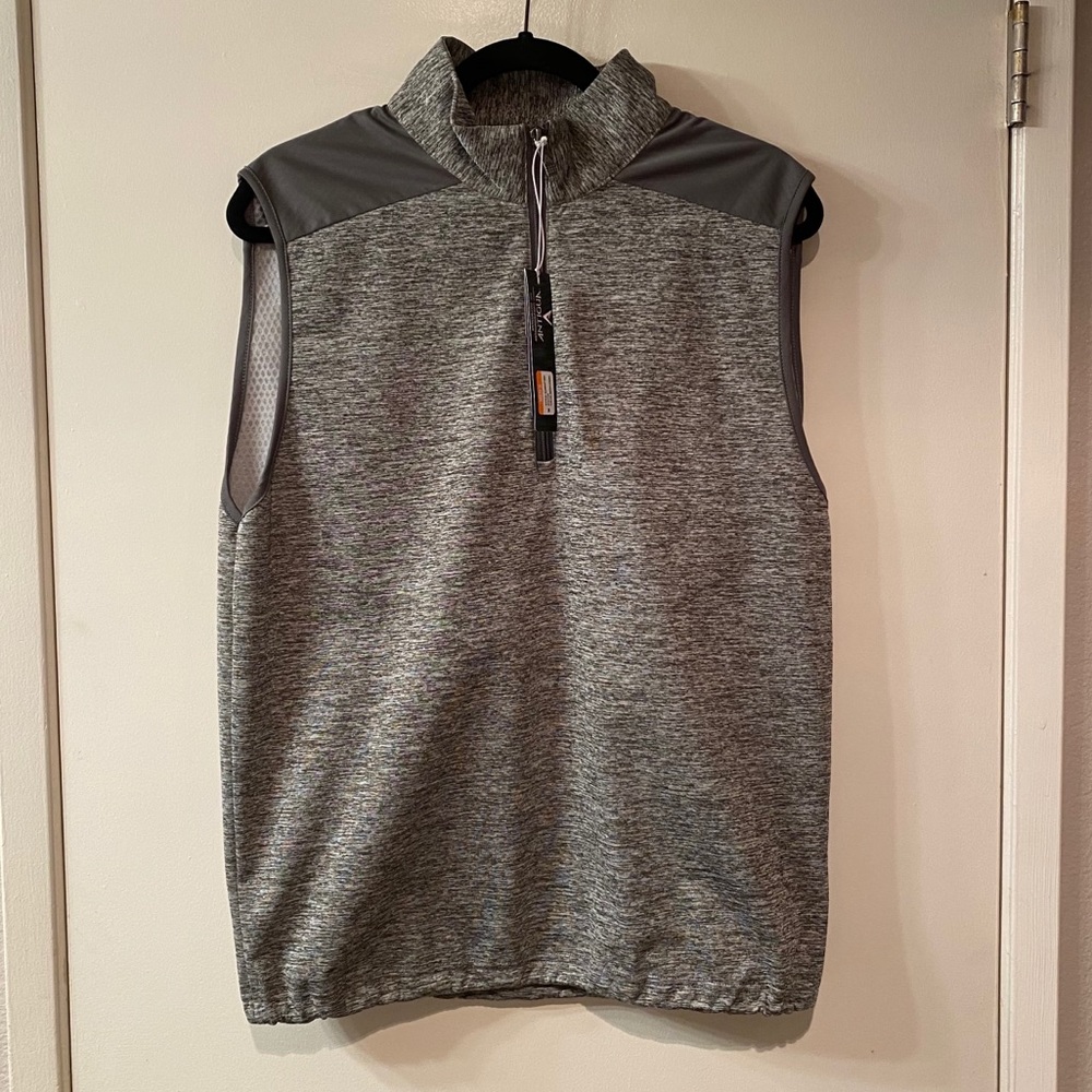 Antigua Golf Performance Fashion Element Vest Gray